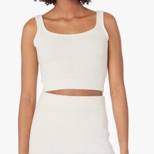 Fuzzy Soft Cozy Sweater Tank in Winter White by The Drop, Size XXL, Braylen Tank